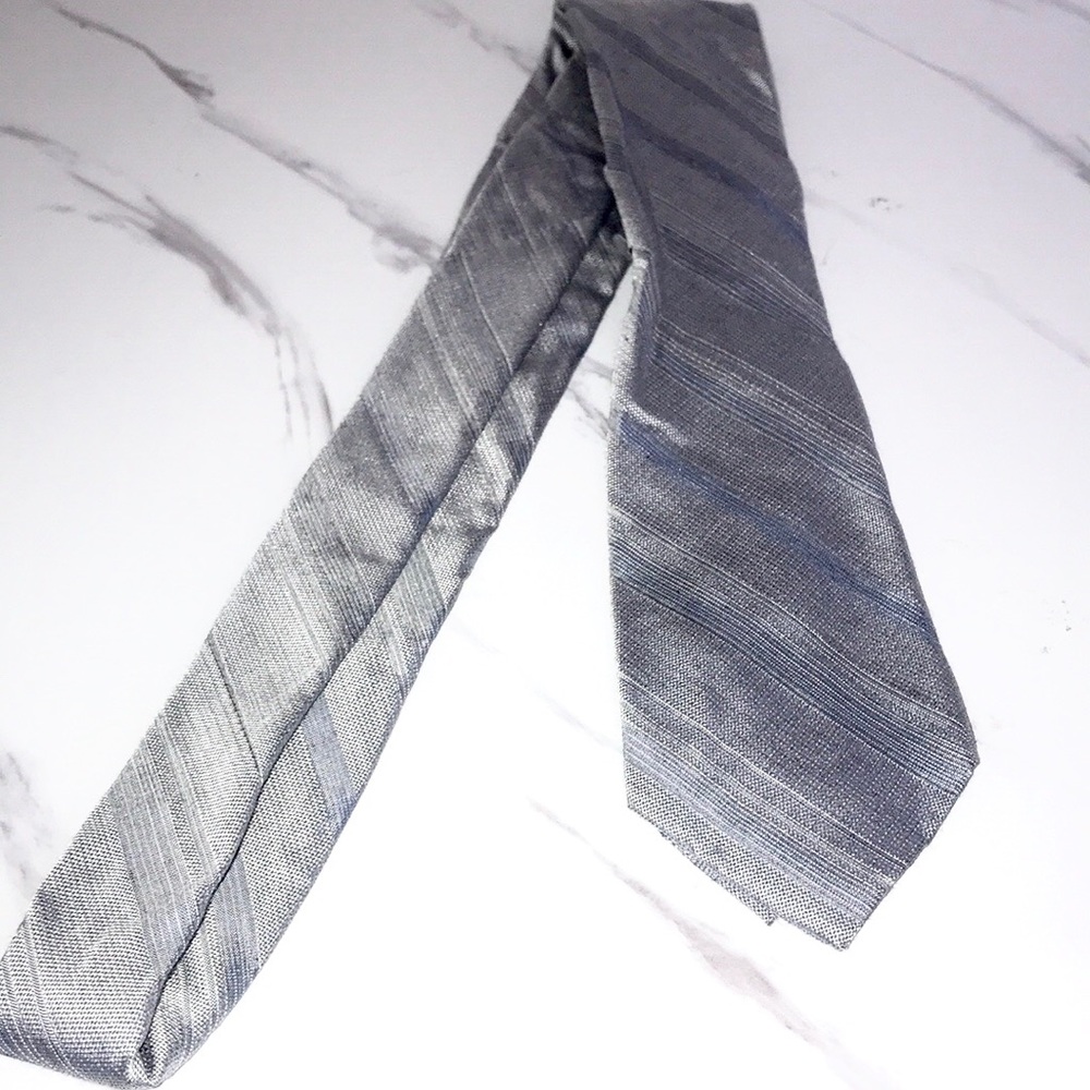 NEW CALVIN KLEIN grey striped tie